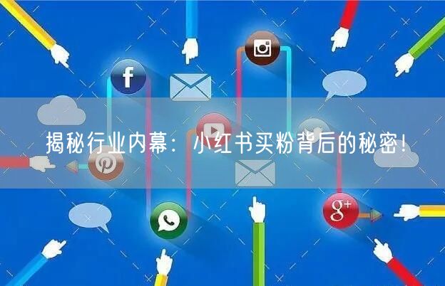 揭秘行业内幕：小红书买粉背后的秘密！