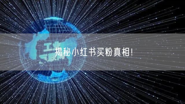 揭秘小红书买粉真相！