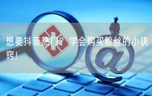 想要抖音热门？学会购买粉丝的小诀窍！